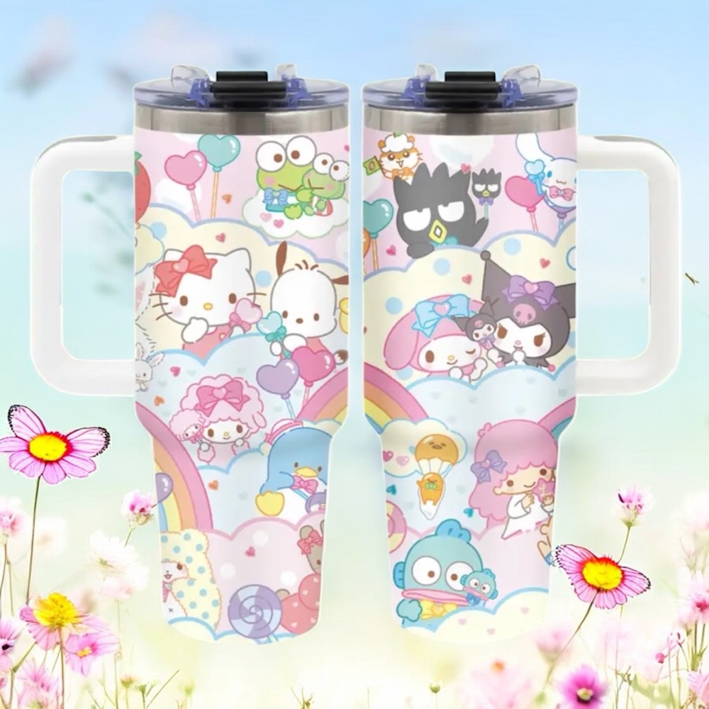 🆕 Hello Kitty & Friends - Insulated - 40oz Sanrio Stainless Steel Tumbler Handle